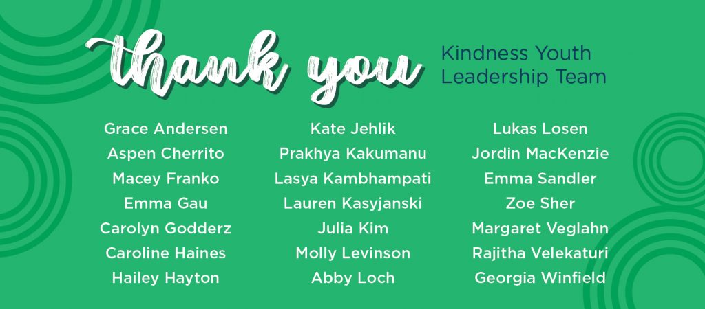 Thank You SevenDays® 2020 Kindness Youth Leadership Team (KYLT)